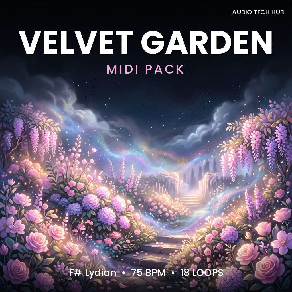 Velvet Garden: Lo-fi MIDI Pack (F# Lydian, 75 BPM)
