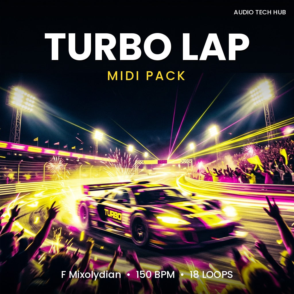 Turbo Lap: Club MIDI Pack (F Mixolydian, 150 BPM)