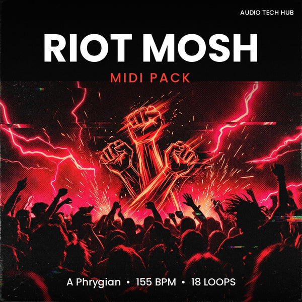 Riot Mosh: Rage MIDI Pack (A Phrygian, 155 BPM)