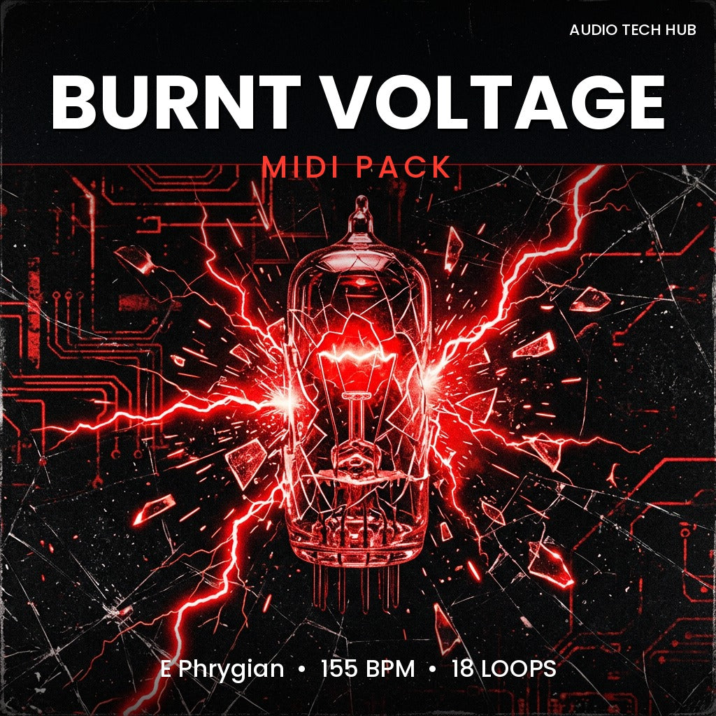Burnt Voltage: Hard Trap MIDI Pack (E Phrygian, 155 BPM)
