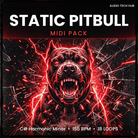 Static Pitbull: Drill MIDI Pack (C# Harmonic Minor, 155 BPM)