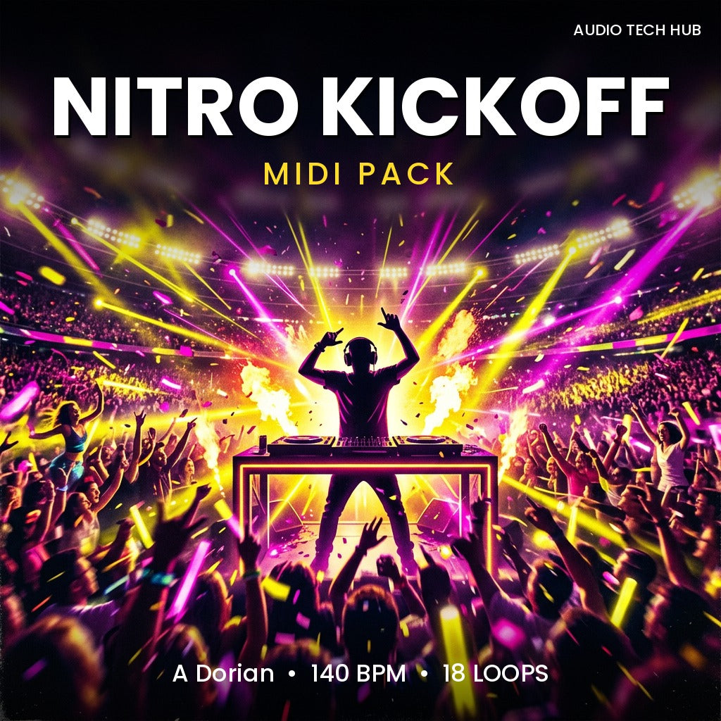 Nitro Kickoff: Club MIDI Pack (A Dorian, 140 BPM)