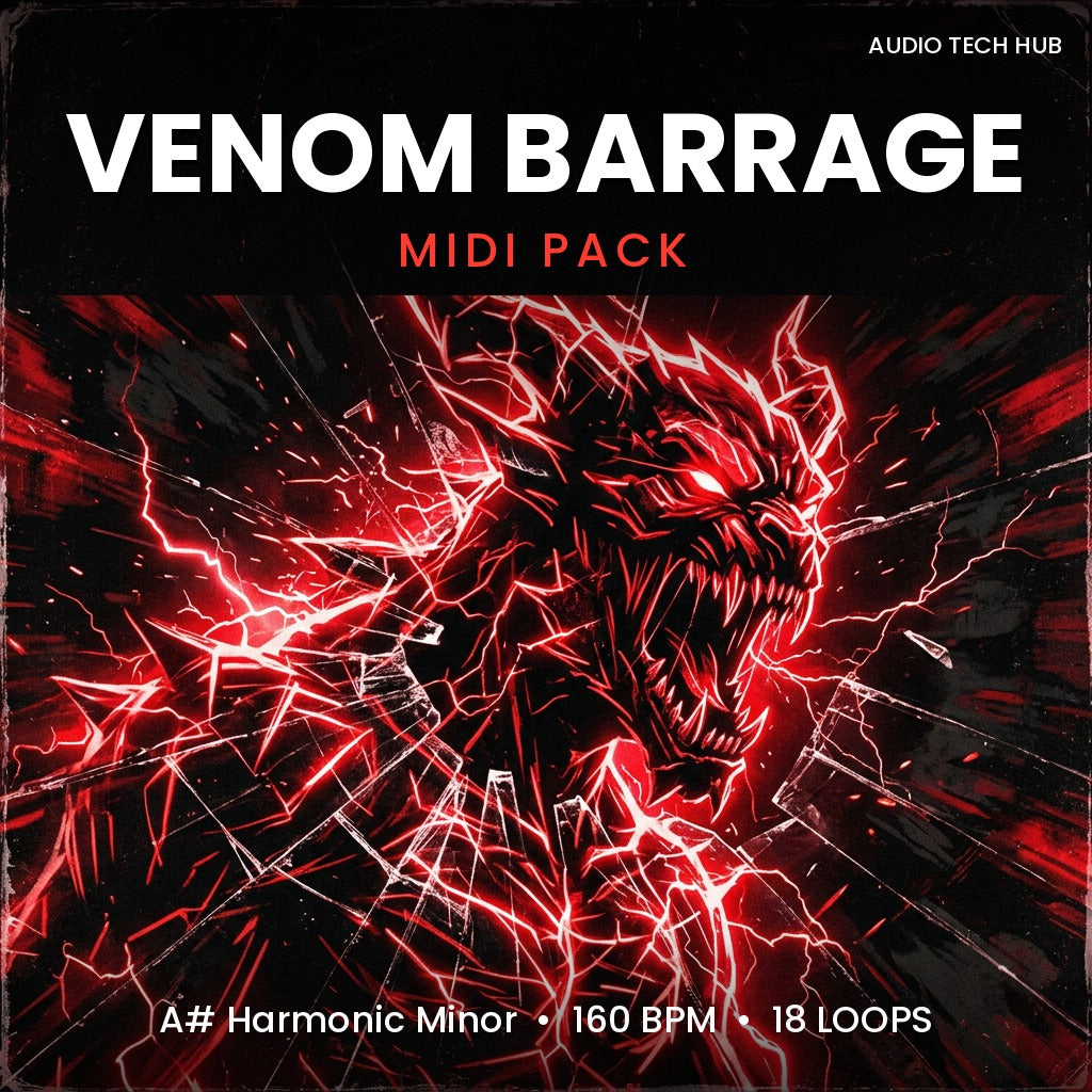 Venom Barrage: Rage MIDI Pack (A# Harmonic Minor, 160 BPM)