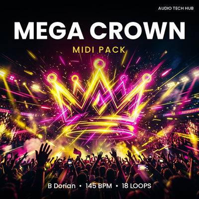 Mega Crown: Club MIDI Pack (B Dorian, 145 BPM)