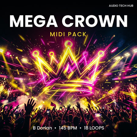 Mega Crown: Club MIDI Pack (B Dorian, 145 BPM)