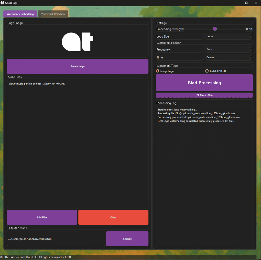 GhostTags: Spectral Fingerprinter (STANDALONE APPLICATION)